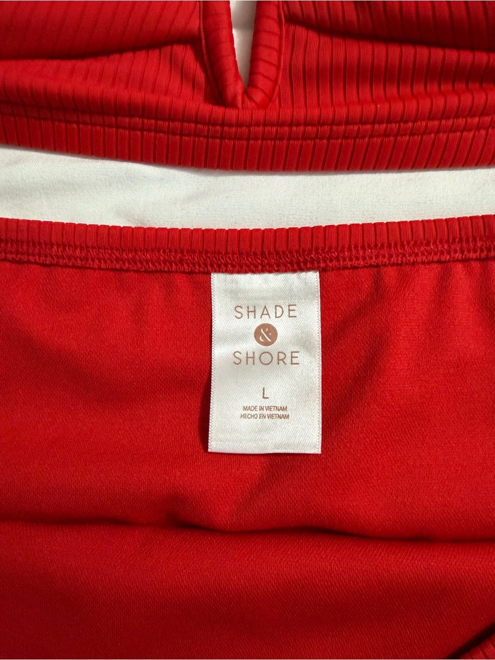 Shade & Shore Red Ribbed Underwire Bikini Set - Picture 4 of 5
